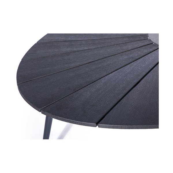 Crni vrtni stol s pločom od umjetnog drveta i kamenim središtem Bonami Selection Marienlist, 190 x 115 cm-image-3