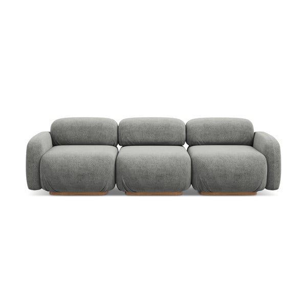 Siva sofa od bouclé tkanine 270 cm Ailani – Makamii