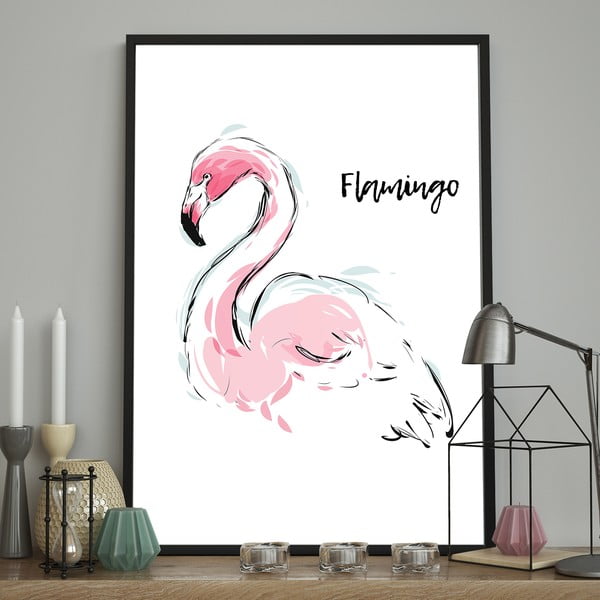 Plakat DecoKing Flamingo Aquarelle, 100 x 70 cm