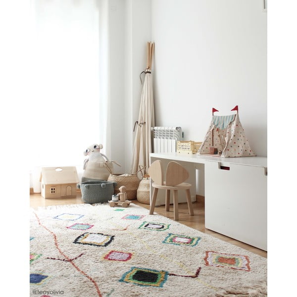 Krem periv/ručno rađen pamučan tepih 140x200 cm Kaarol – Lorena Canals-image-3