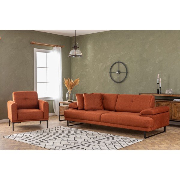 Narančasta sofa 239 cm Mustang – Balcab Home-image-2