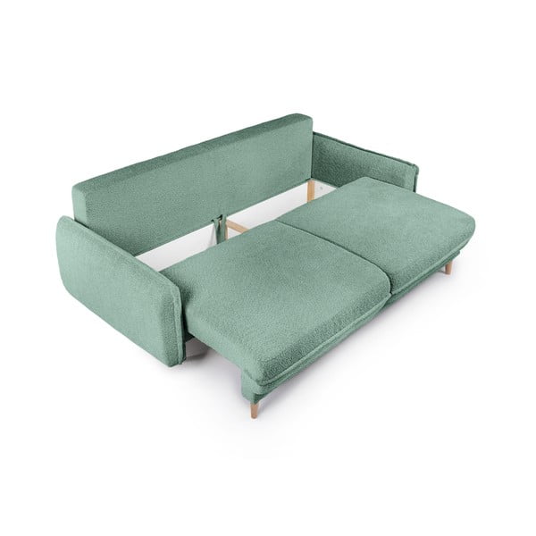 Zelena sklopiva sofa od bouclé tkanine 215 cm Patti – Bonami Selection-image-2