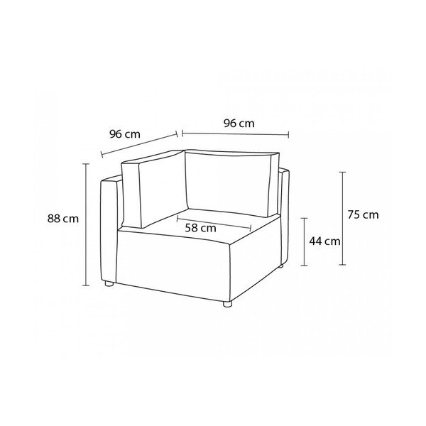 Ciglasta modularna sjedeća garnitura od samta (promjenjiva) Nihad modular – Bobochic Paris-image-4