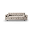 Bež baršunasti sklopiva/s prostorom za odlaganje sofa 222 cm Bali – Cosmopolitan Design