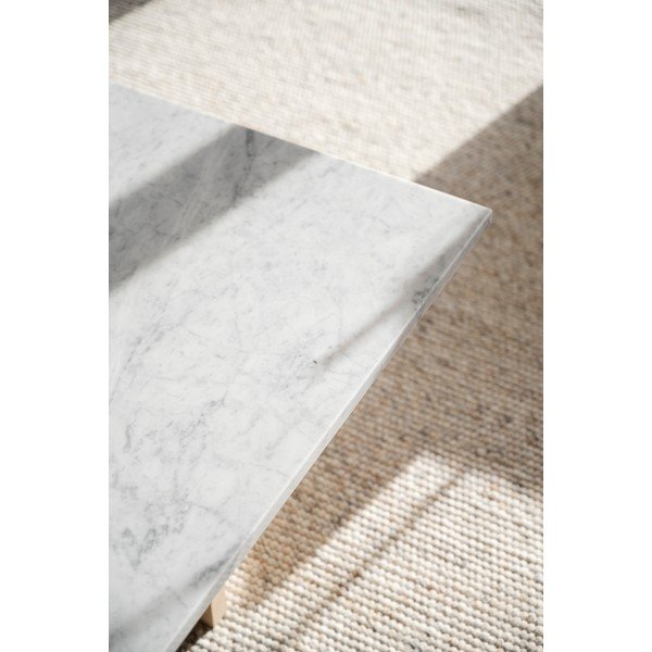 Bijelo-smeđi mramorni stolić za kavu 90x90 cm Brooksville - Rowico-image-4