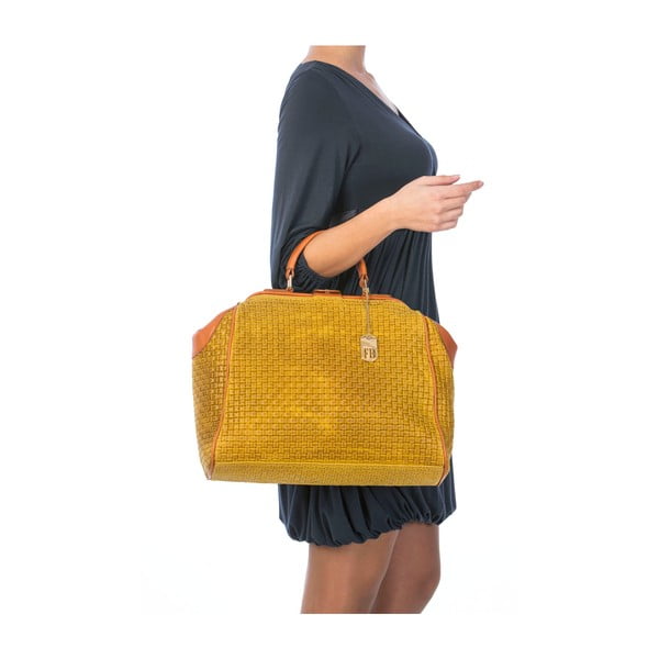 Kožna torbica Braid Yellow-image-3