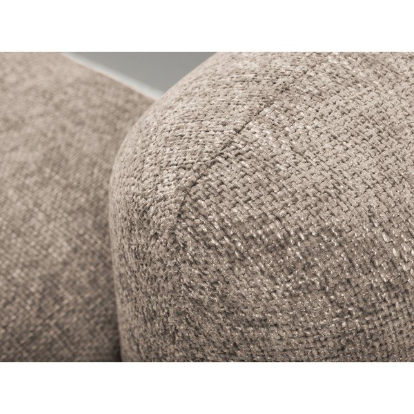 Svjetlo smeđa sklopiva/s prostorom za pohranu kutna garnitura od šenila (s lijevim kutom/s ležaljkom) Mele – Makamii-image-4