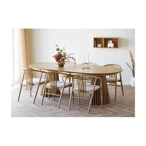 Polica s više razina u dekoru hrasta u prirodnoj boji 71 cm Oshawa – House Nordic-image-2