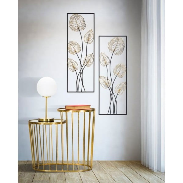 Metalni viseći ukras s uzorkom listova Mauro Ferretti Luxy -B-, 31 x 90 cm-image-1