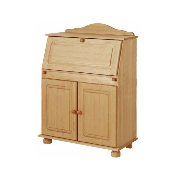 Visoka komoda od masivnog bora s radnim stolom u prirodnoj boji 107x39 cm Mette – Støraa-image-2