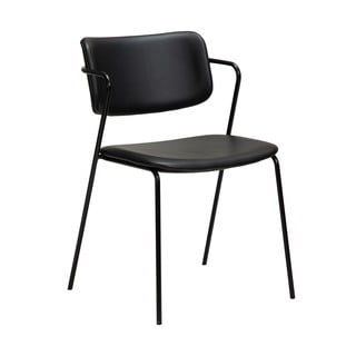 Crna stolica s imitacijom kože DAN-FORM Denmark Zed