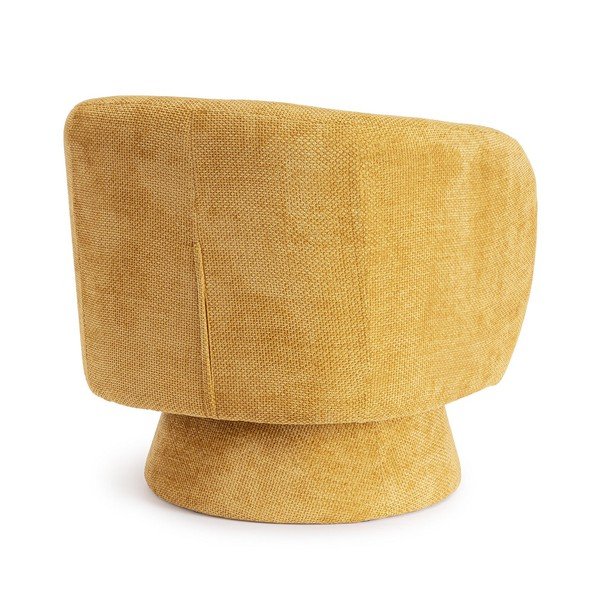 Senf žuta okretna fotelja od šenila Julienne – Bizzotto-image-4