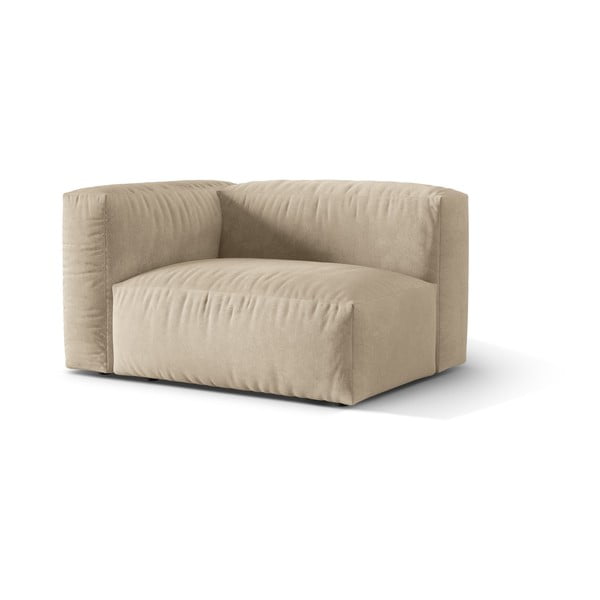 Bež baršunasti modularna sjedeća garnitura (s lijevim kutom) Martina – Micadoni -image-1