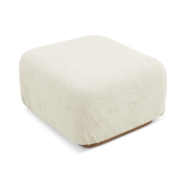 Krem modularni tabure od bouclé tkanine Ailani – Makamii-image-1