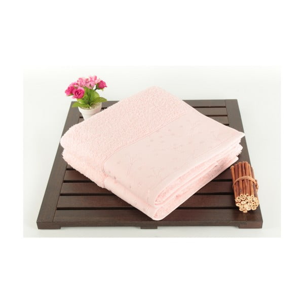 Set od 2 ručnika Tomur od 100% pamuka Pink, 50x90 cm