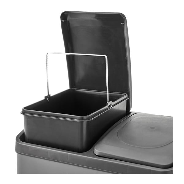 Kanta za smeće od nehrđajućeg čelika za odvojeni otpad/s pedalom 40 l Litros – Casa Selección-image-3