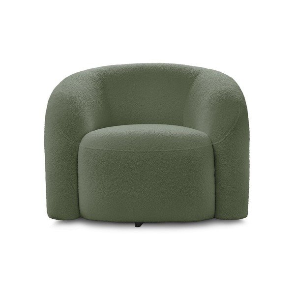 Zelena okretna fotelja od bouclé tkanine Elina – Bobochic Paris-image-2