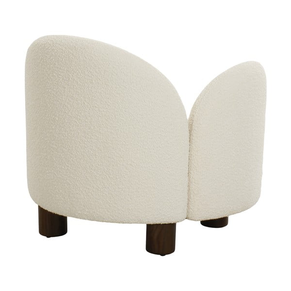 Bijela fotelja od bouclé tkanine Honolulu – House Nordic-image-4