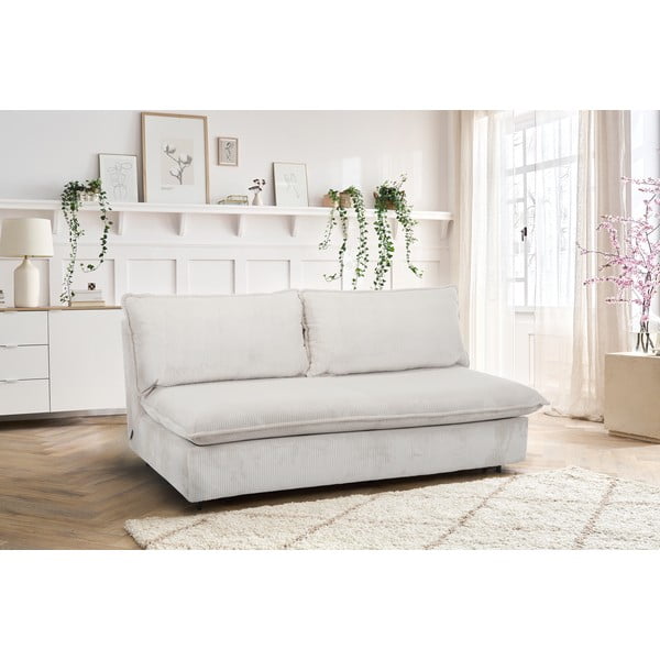 Bež sklopiva sofa od samta 184 cm Isadora – Bobochic Paris-image-1