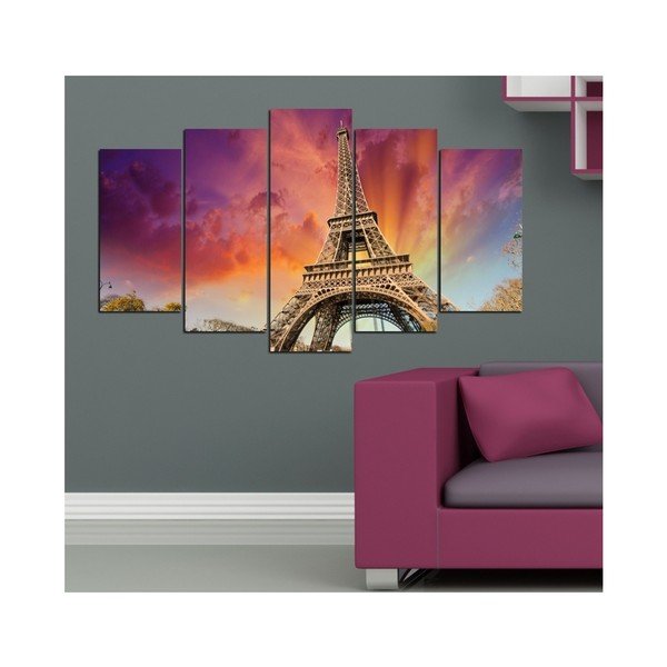 Višedijelna slika Insigne Fall Eiffel, 102 x 60 cm-image-1
