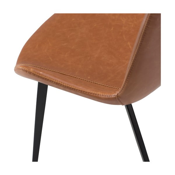 Smeđa stolica od imitacije kože DAN-FORM Denmark Hype-image-3