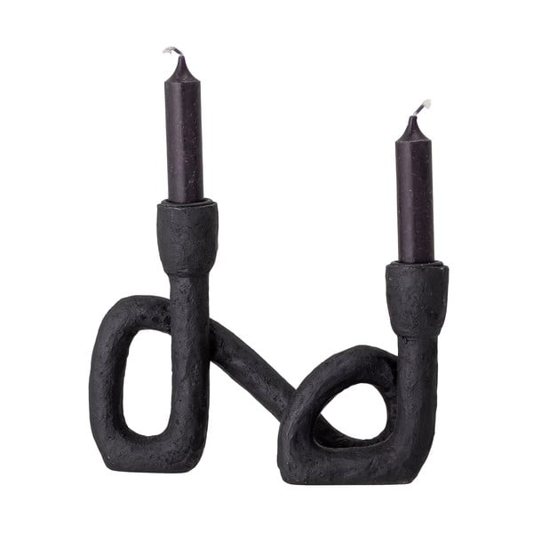 Crni svijećnjak Bloomingville Mashel, visina 16,5 cm-image-3