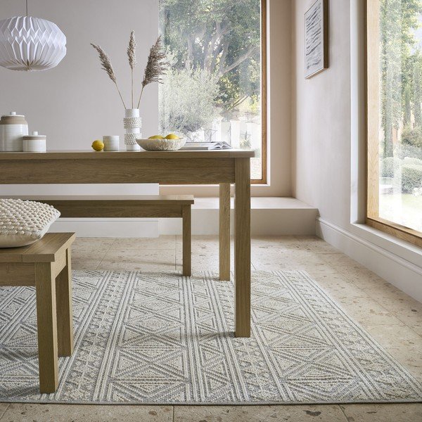 Sivi/bež periv tepih 155x230 cm Lucia – Flair Rugs-image-1