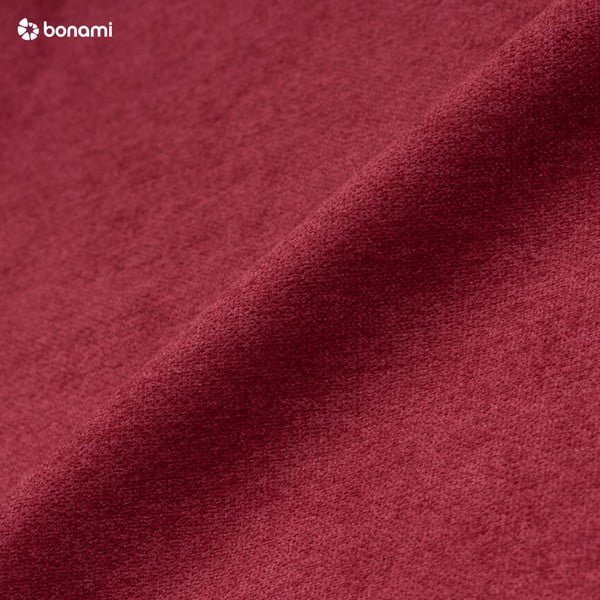 Crvena sofa s podnožjem Bobochic Paris Luna-image-1