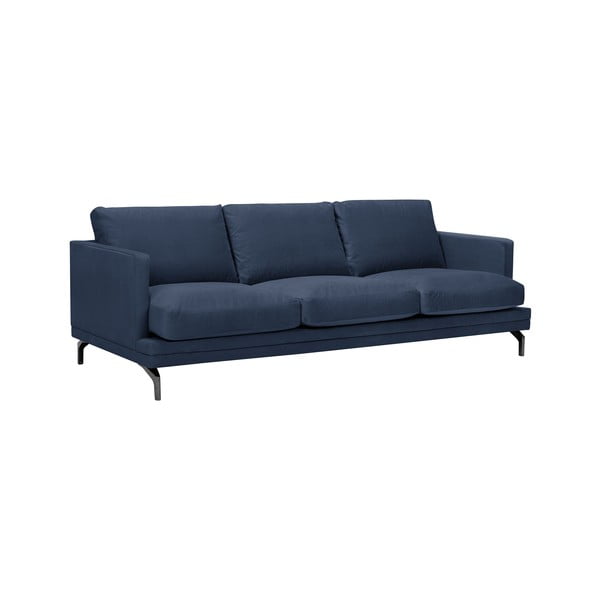 Tamnoplava sofa s bazom u crnoj boji Windsor &amp; Co Sofas Jupiter-image-1