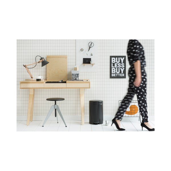 Crna kanta za otpatke s pedalom Brabantia Newicon, 12 l-image-1