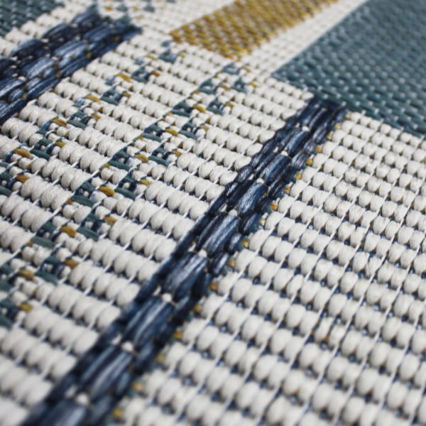 Žuti /plavi unutarnji i vanjski tepih 80x230 cm Rosco Geo – Flair Rugs-image-3