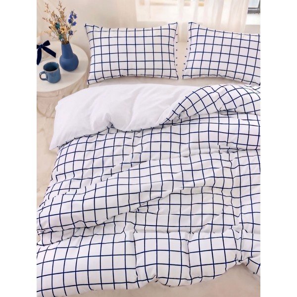 Bijela posteljina za krevet za jednu osobu 200x140 cm Pledsq  – Mijolnir