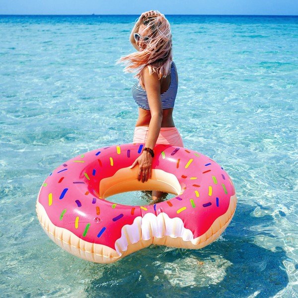 InnovaGoods Pink Donut prsten na napuhavanje-image-1
