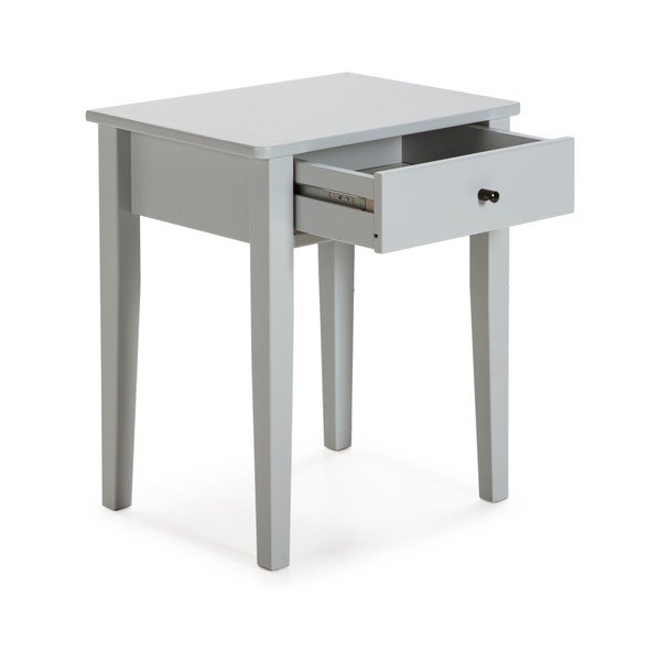 Svijetlo sivi noćni ormarić od masivnog bora Bart – Marckeric-image-3