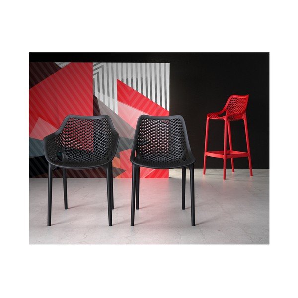 Set od 4 crvene barske stolice Resol Grid, visina 65 cm-image-2