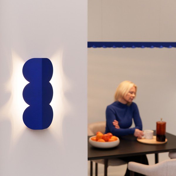 Tamno plava zidna lampa aluminijska BISCUIT – Thoro-image-1