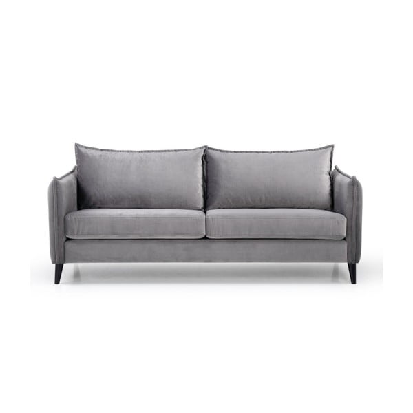 Siva sofa od baršuna Scandic Leo, 208 cm