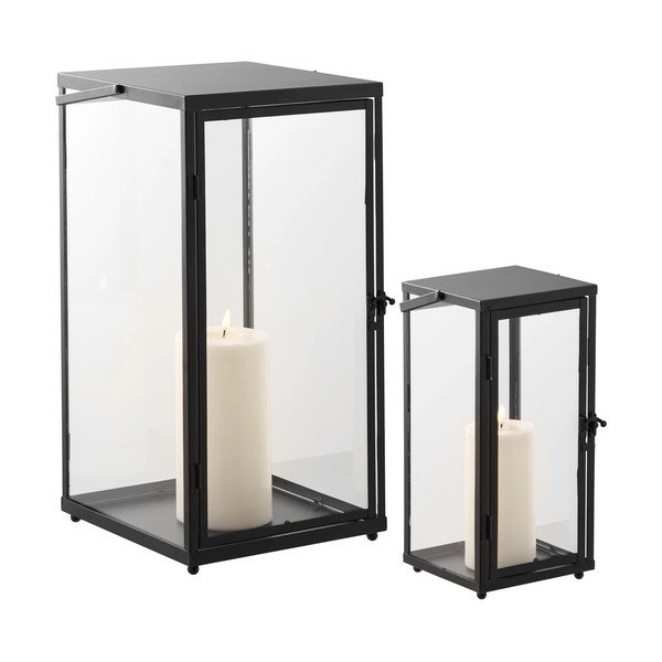 Staklena lanterna 2 kom (visina 50 cm) Ibra – House Nordic-image-3