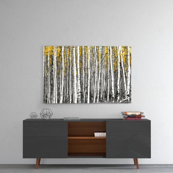 Staklena slika insigne žuta šuma, 110 x 70 cm-image-1