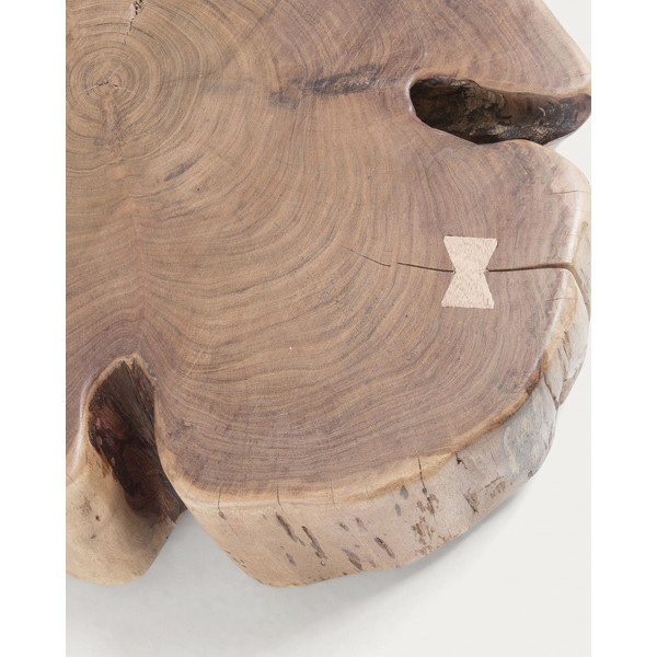 Okrugli stolić za kavu od masivnog bagrema u prirodnoj boji 60x65 cm Essi – Kave Home-image-1