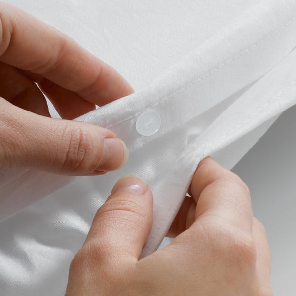 Bijela posteljina za krevet za jednu osobu od krepa 140x200 cm Plissia – douceur d'intérieur-image-3