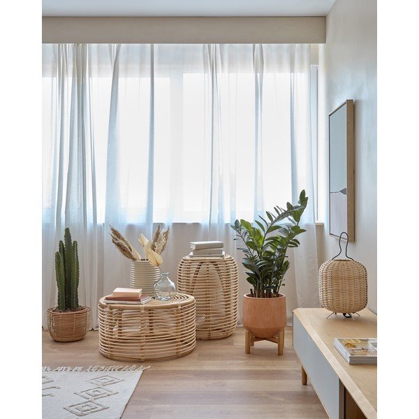 Okrugao stolić za kavu od ratana u prirodnoj boji ø 66 cm Kohana – Kave Home-image-2