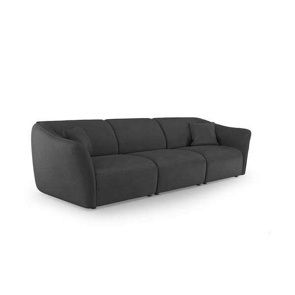 Tamno siva sofa od bouclé tkanine 292 cm Tokyo – Cosmopolitan Design-image-1