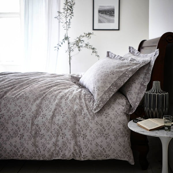 Siva posteljina Bianca Spring Jacquard, 200 x 200 cm