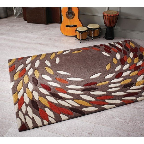 Flair Rugs Swirl Oker / Crveni, 160 x 230 cm-image-1