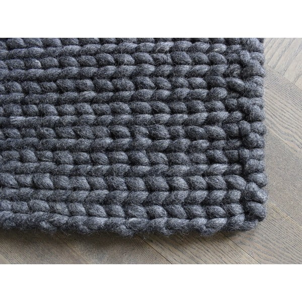 Antracit tepih od vunenih pompona Wooldot Ball Rugs, 170 x 240 cm-image-1