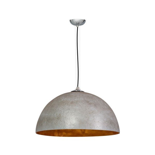 Sivo-bakrena stropna svjetiljka ETH Mezzo Tondo Kyle, ⌀ 50 cm