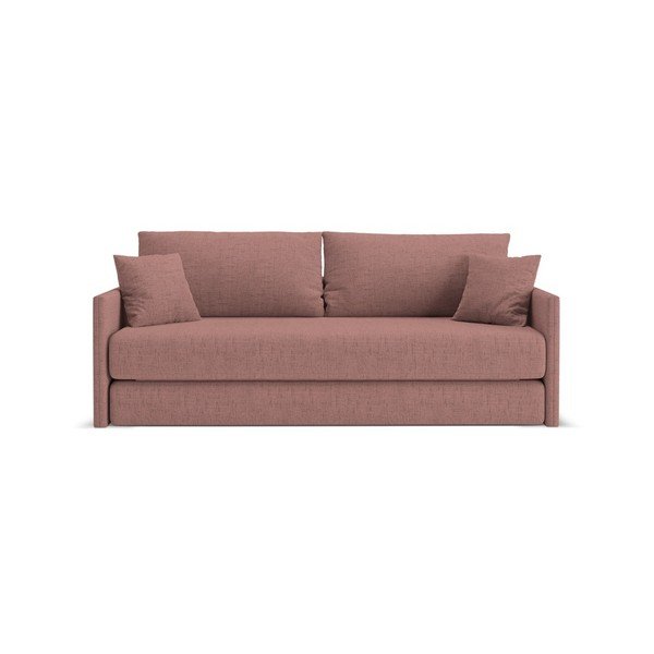 Ružičasta sklopiva sofa od šenila 209 cm Shannon – Cosmopolitan Design