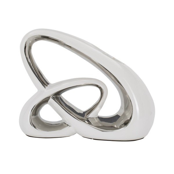 Bijela i srebrna keramička vaza Mauro Ferretti Bling-image-4