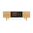 TV stol u dekoru hrasta u crno-prirodnoj boji 175x60 cm Porto - Woodman
